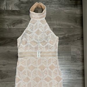 Open back white dress